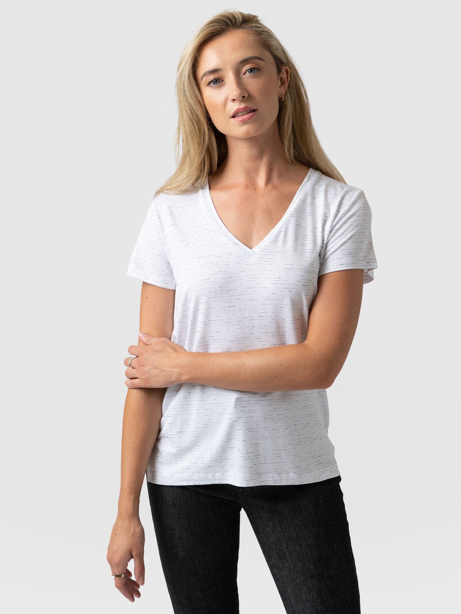 Apartment Tee White Fleck - Women's T-Shirts | Saint + Sofia® EU